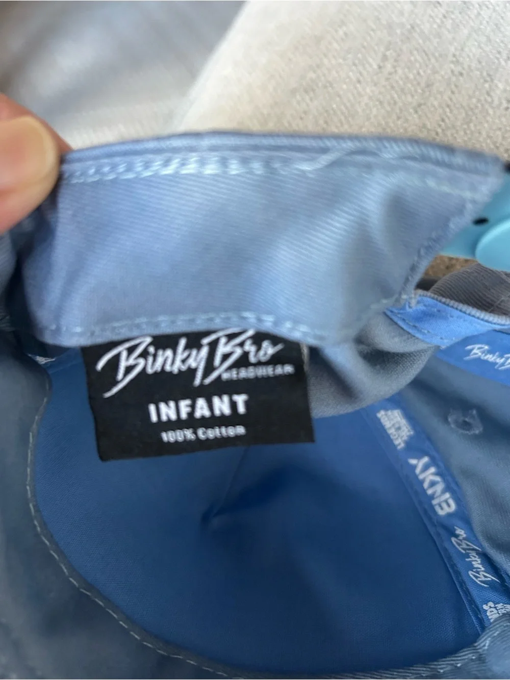 Kids Blue Snapback Hat with Yellow Sun Logo Binky Bro